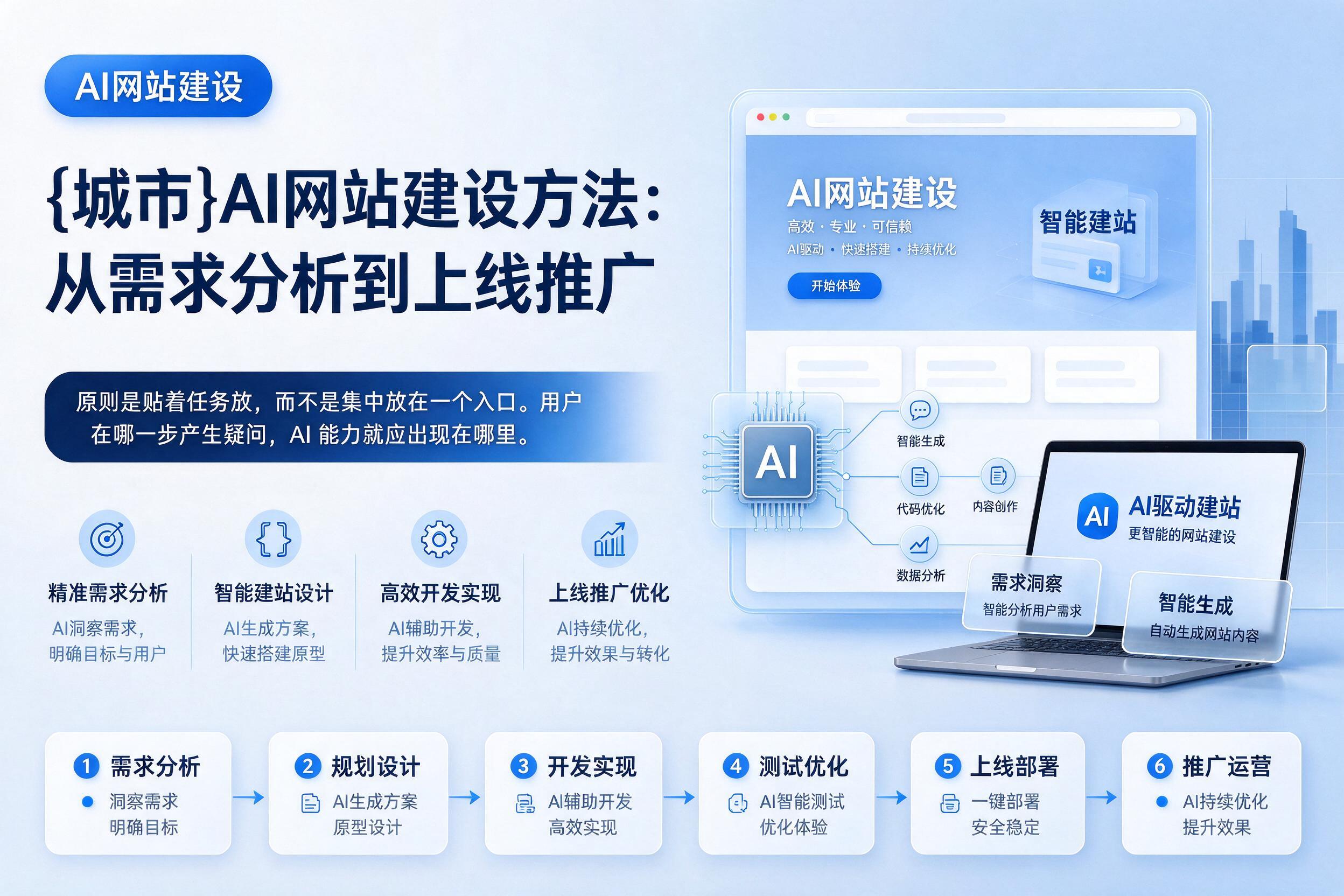 罗定AI网站建设方法：从需求分析到上线推广