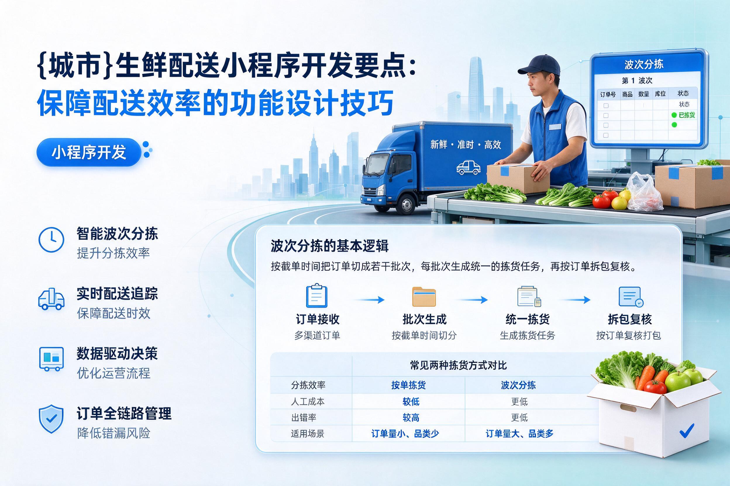罗定生鲜配送小程序开发要点:保障配送效率的功能设计技巧