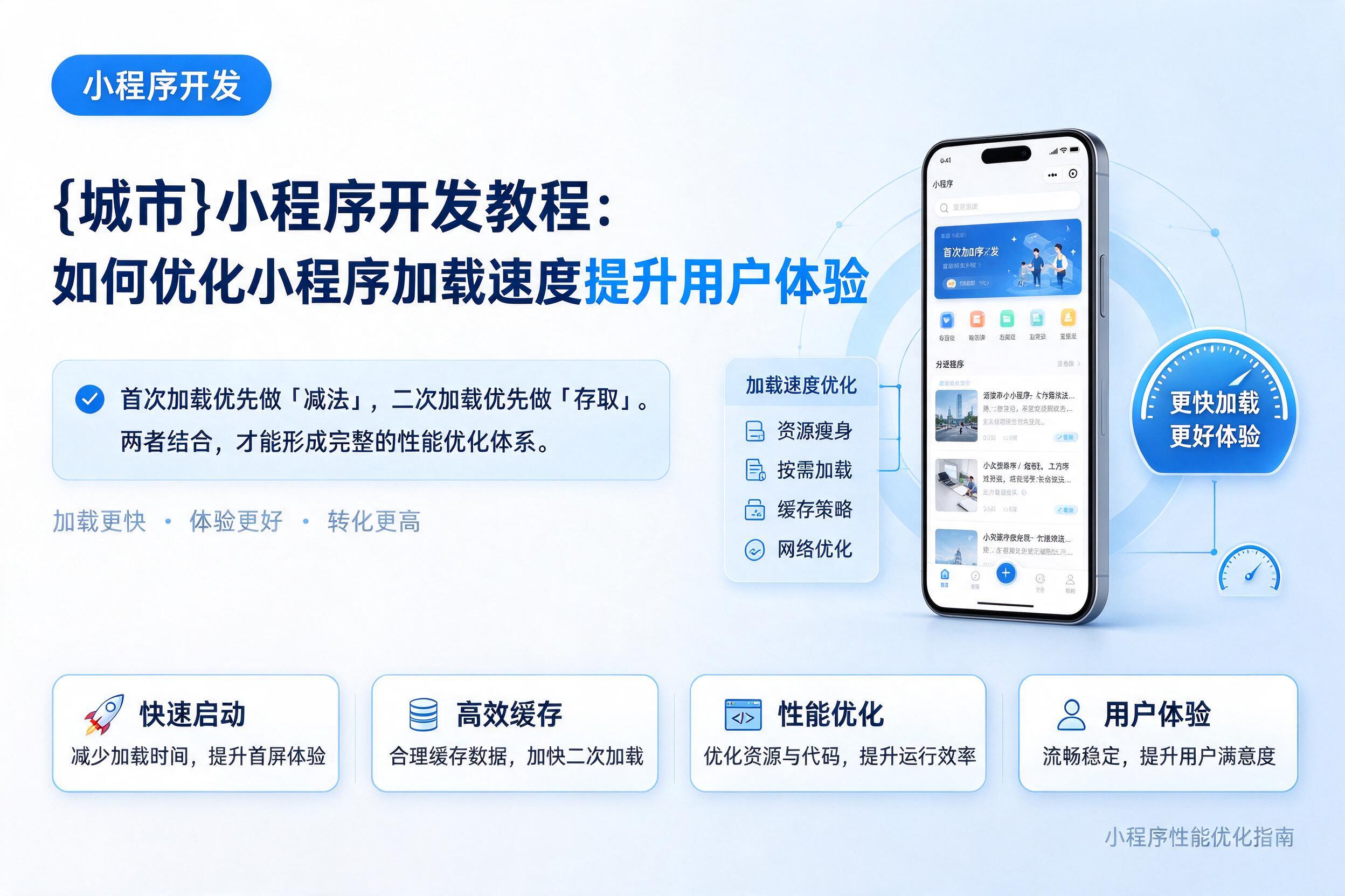 罗定小程序开发教程:如何优化小程序加载速度提升用户体验